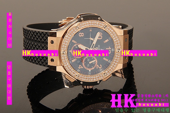 HUBLOT - �ð� BIG BANG CHRONOGRAPH ROSEGOLD BLACK DIAL DIAMOND