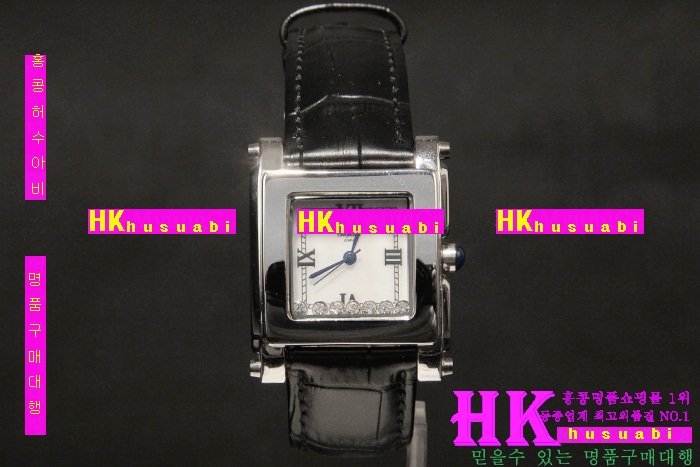 ���ĵ� ���ڽð� Replica Chopard Japanese Quartz MOVEMENT Polished Case Square Bezel Black Bracelet Women. sa-19
